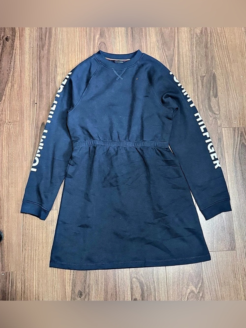 Tommy Hilfiger Long Sleeve Logo Sweatshirt Dress Blue size Medium